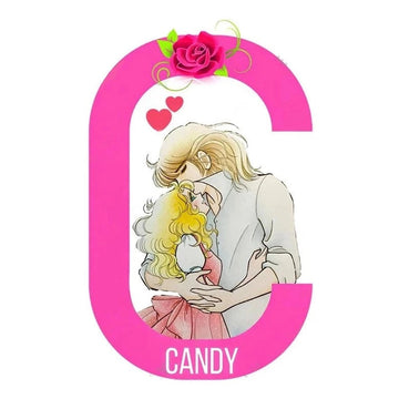 Candy Letter C 'Candice and Terrence | Hugging' Vinyl Car Sticker