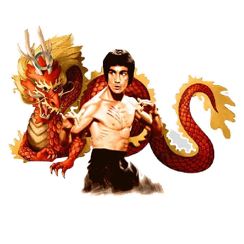 Bruce Lee 'Red Dragon' Vinyl Car Sticker