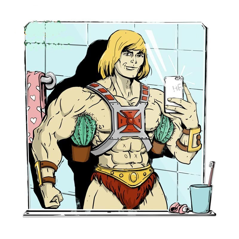 Masters of the Universe 'He-Man | Mirror Selfie' Vinyl Car Sticker