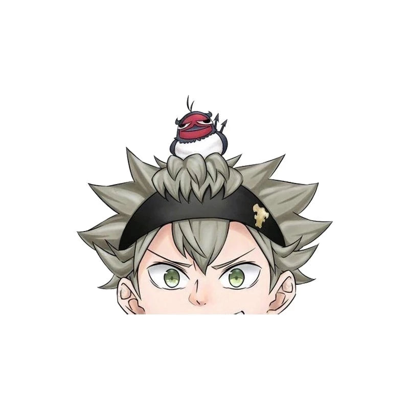 Black Clover 'Asta | Staring' Vinyl Car Peeker Sticker