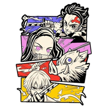 Demon Slayer 'Zenitsu-Inosuke-Nezuko-Tanjiro | Fighters' Vinyl Car Sticker