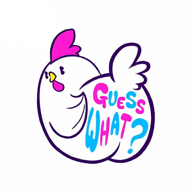 Meme 'Guess What? | Chicken Butt' Vinyl Car Sticker