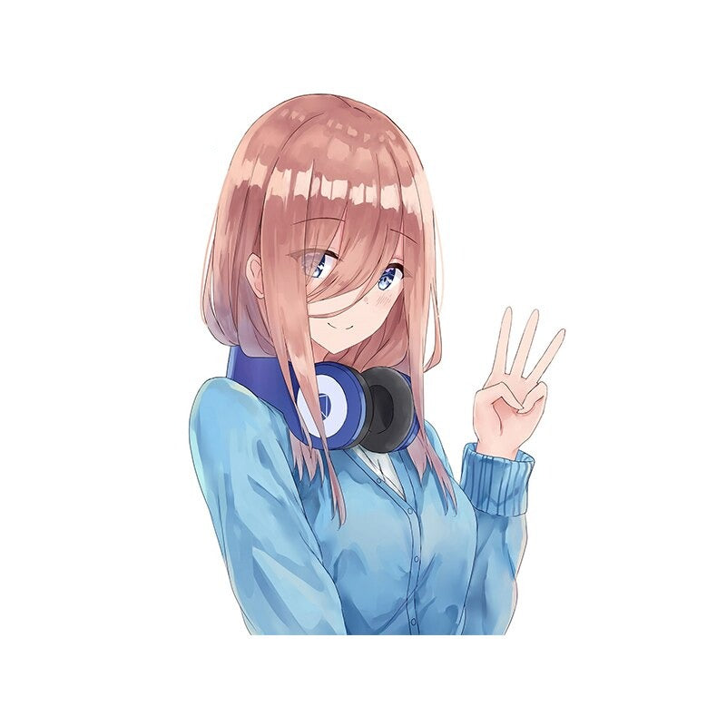The Quintessential Quintuplets 'Miku | Three Hand Sign' Vinyl Car Sticker