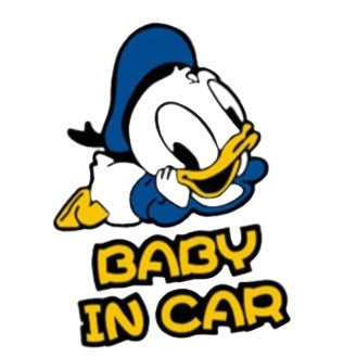 Baby In Car 'Baby Donald Duck | Happy' Vinyl Car Sticker