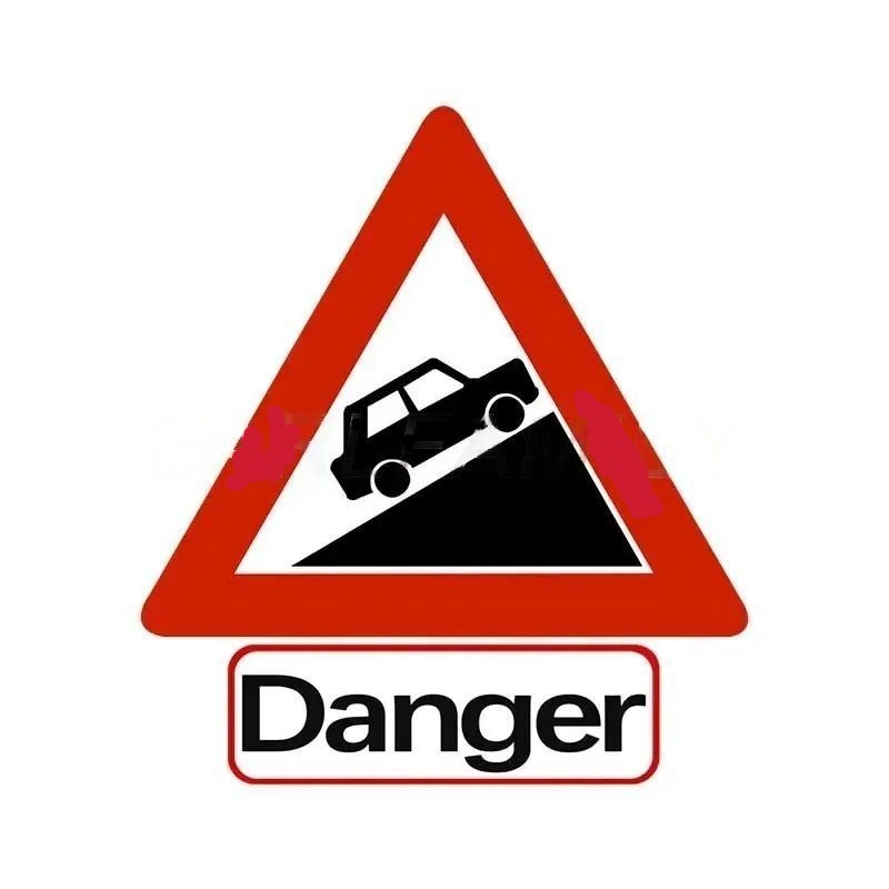 Steep Ascent 'Danger | Car' Vinyl Car Sticker