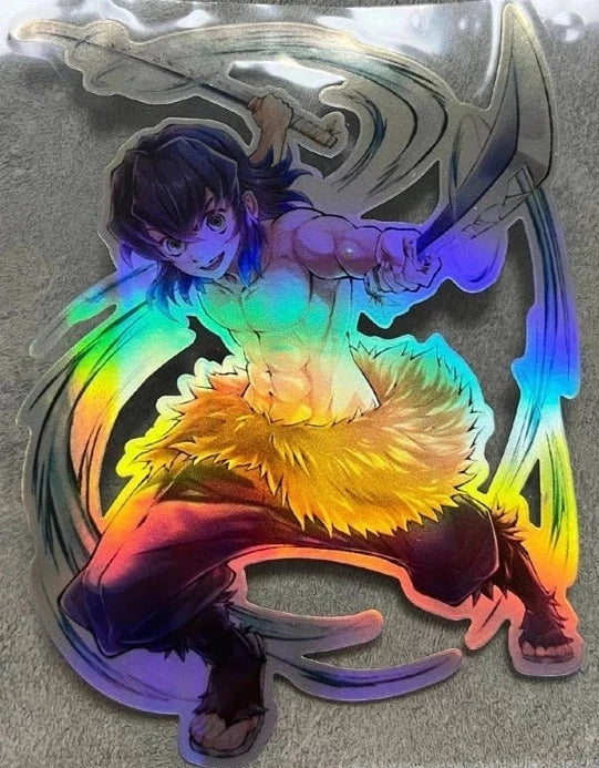 Demon Slayer 'Inosuke Hashibira | Reflective Laser' Vinyl Car Sticker