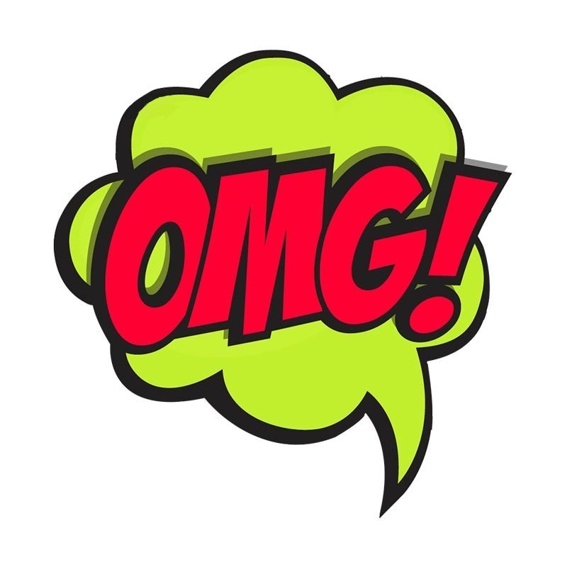 Comic Bubble 'Omg!' Vinyl Car Sticker