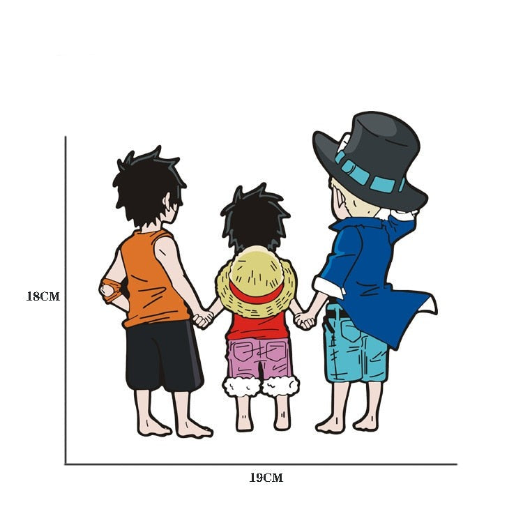 One Piece 'Ace-Luffy-Sabo | Holding Hands' Vinyl Car Sticker