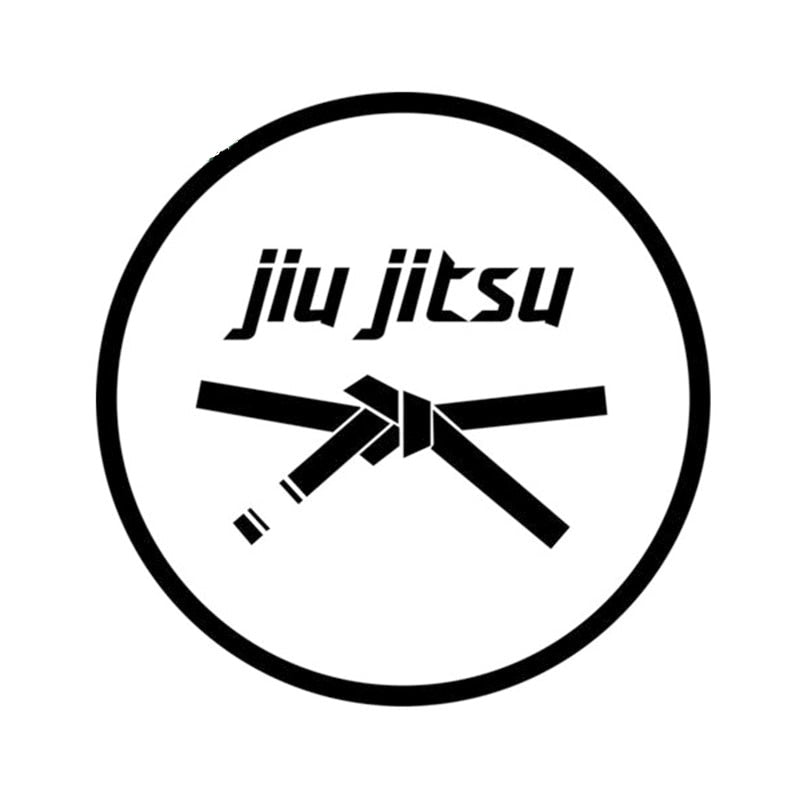 Jiu Jitsu 'Black Knot Belt' Vinyl Car Sticker