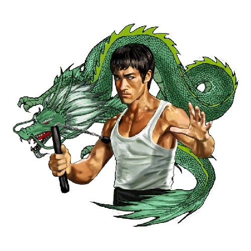Bruce Lee 'Green Dragon' Vinyl Car Sticker