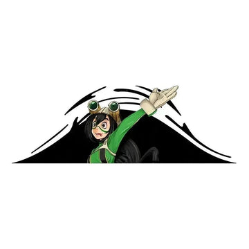My Hero Academia 'Tsuyu Asui | Waving' Vinyl Car Peeker Sticker