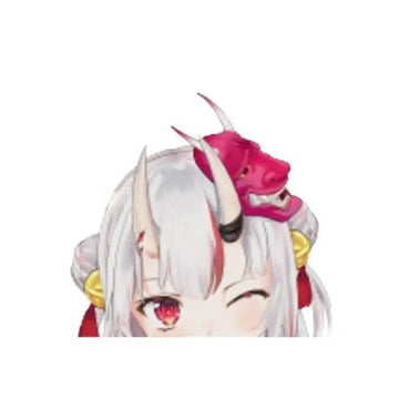 Music 'Nakiri Ayame | Winking' Vinyl Car Peeker Sticker