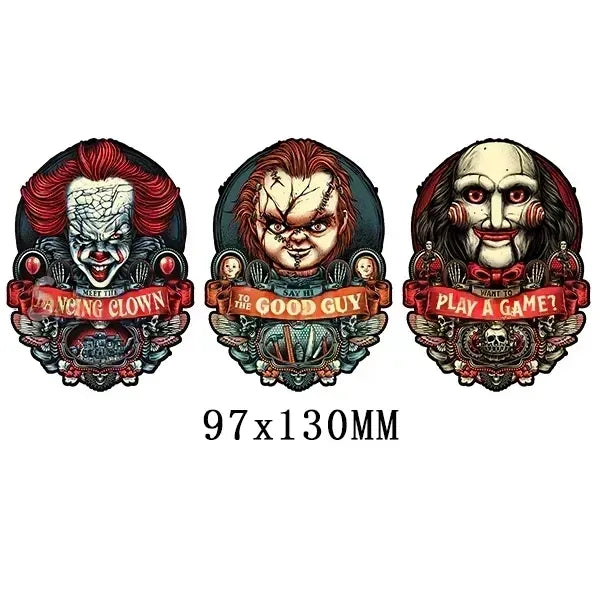 Horror 'Pennywise x Chucky x Billy the Puppet' Vinyl Car 3D Motion Sticker