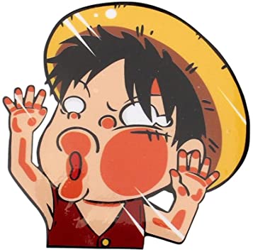 One Piece 'Luffy | Pressed Face' Vinyl Car Sticker