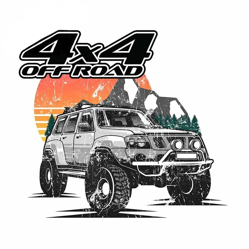 4x4 Off-Road Vehicles 'Mountain Peak' Vinyl Car Sticker