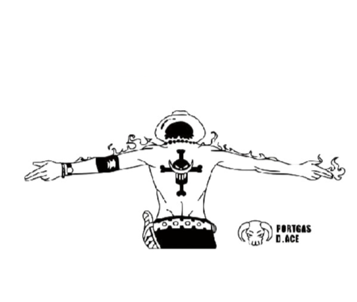 One Piece 'Portgas D. Ace's Back | Whitebeard Tattoo' Vinyl Car Sticker