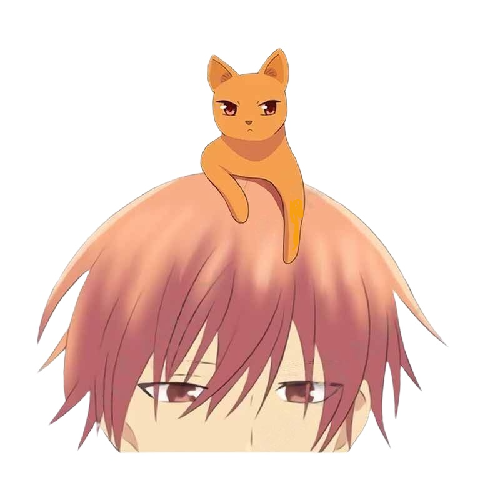 Fruits Basket 'Kyo And Cat | Serious' Vinyl Car Peeker Sticker