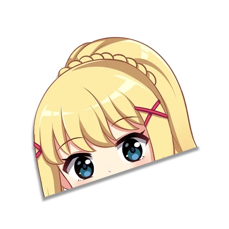 KonoSuba 'Darkness | Shocked' Vinyl Car Peeker Sticker