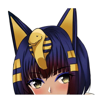 Animal Crossing 'Ankha | Blushed' Vinyl Car Peeker Sticker