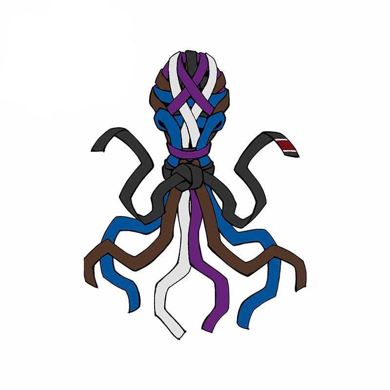 Brazilian Jiu-Jitsu 'Octopus Belts' Vinyl Car Sticker