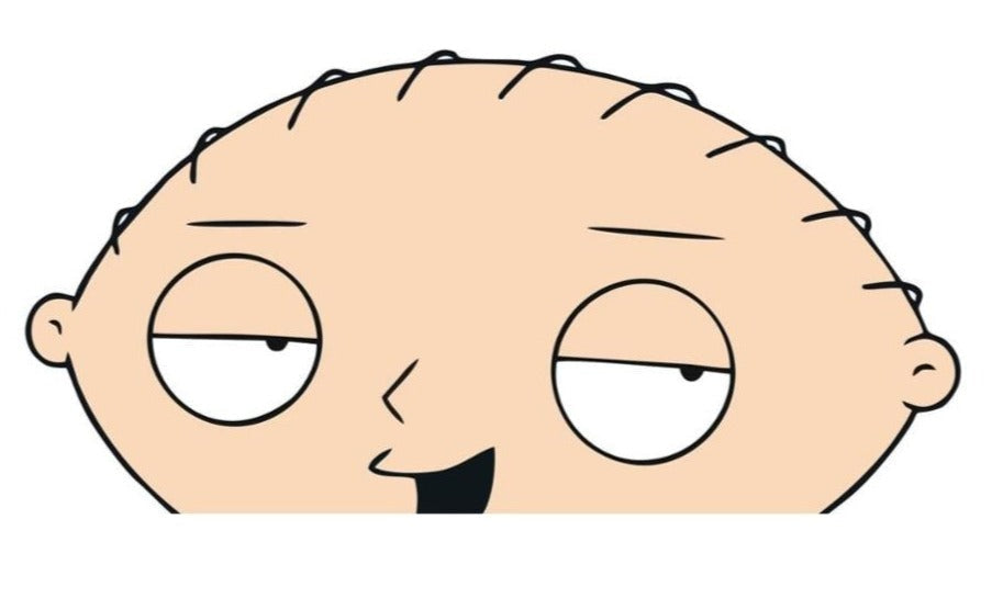 Family Guy 'Stewie Griffin | Yawning' Vinyl Car Peeker Sticker