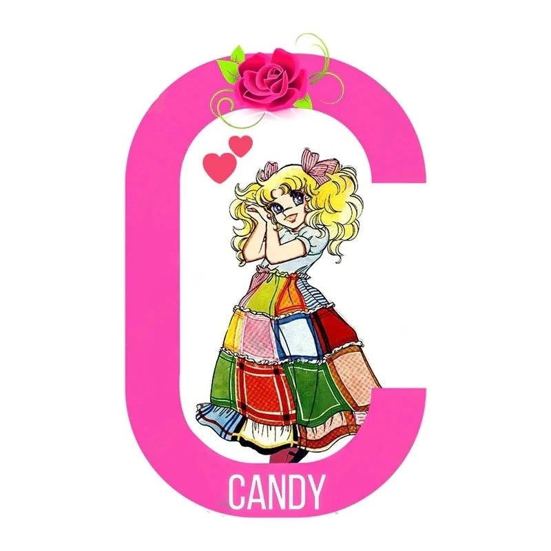 Candy Letter C 'Candice | Colorful Long Skirt' Vinyl Car Sticker
