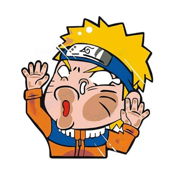Naruto 'Naruto's Pressed Face | Irritated' Vinyl Car Sticker