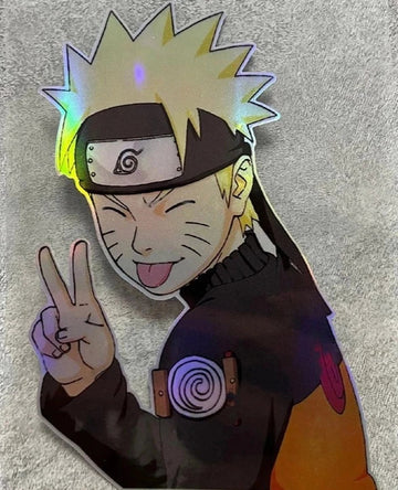 Naruto 'Silly Face | Reflective Laser' Vinyl Car Sticker