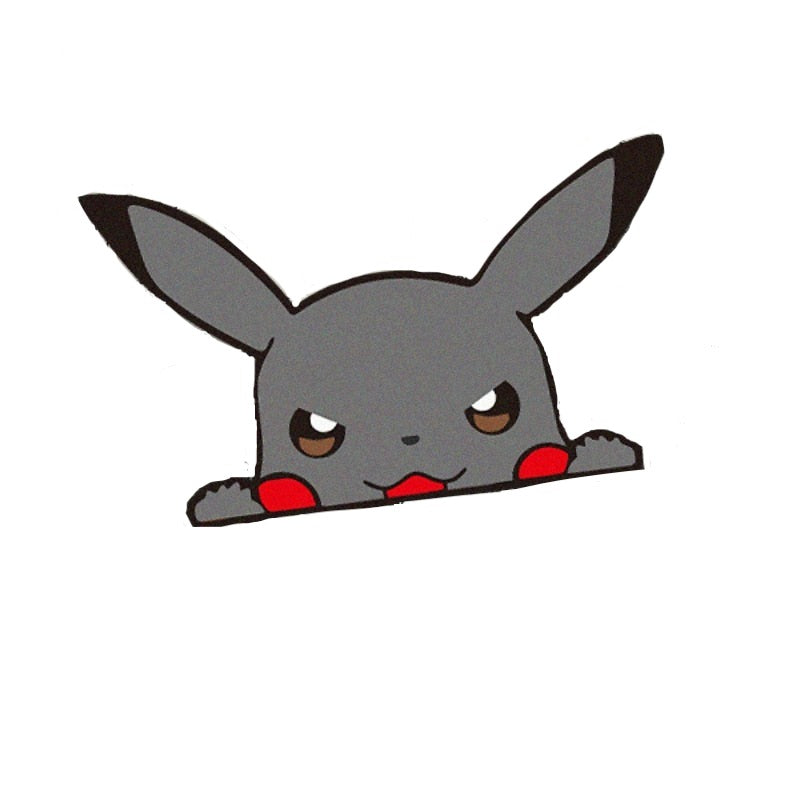 Pokemon 'Black Pikachu | Staring' Vinyl Car Peeker Sticker