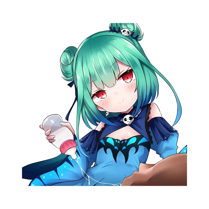 Virtual YouTuber 'Uruha Rushia | Holding Milk Bottle' Vinyl Car Sticker