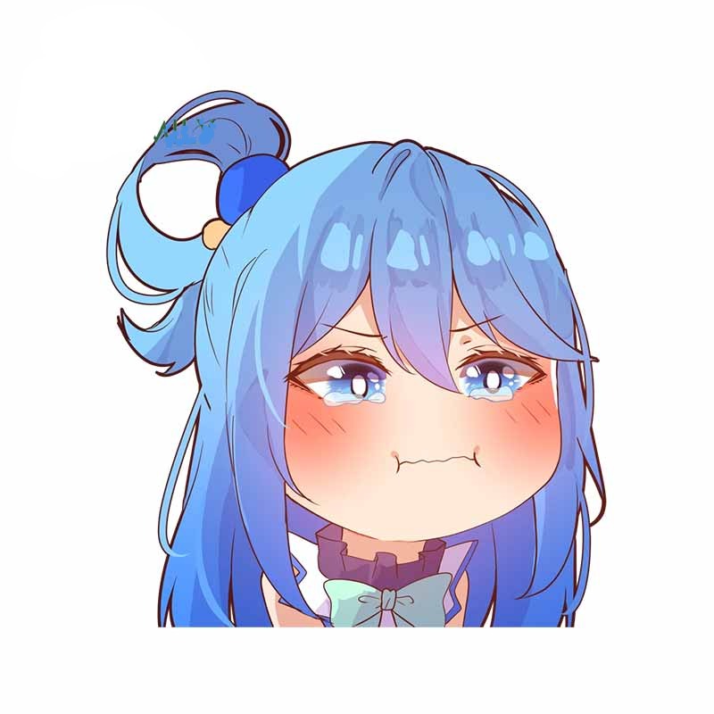 Konosuba 'Crying Young Aqua' Vinyl Car Sticker