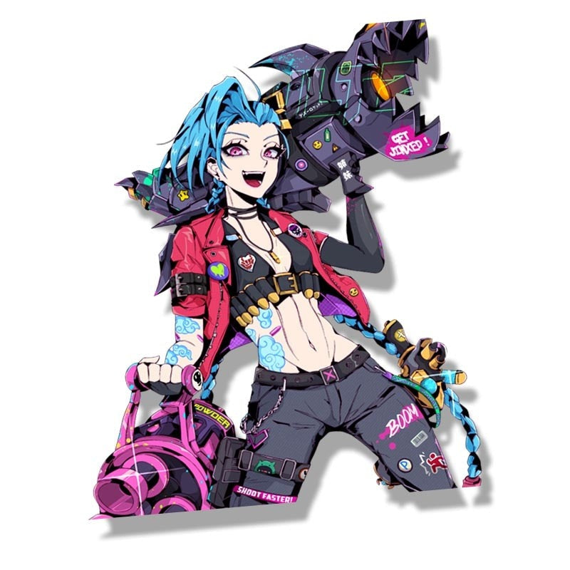 League of Legends 'Jinx | Fishbones Rocket Launcher' Vinyl Car Sticker