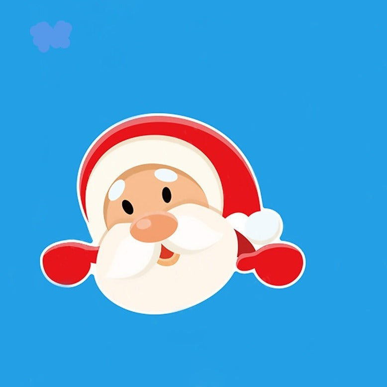Santa Claus 'Head | Staring' Vinyl Car Peeker Sticker
