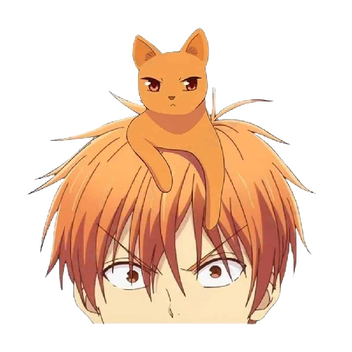 Fruits Basket 'Kyo And Cat | Shocked' Vinyl Car Peeker Sticker