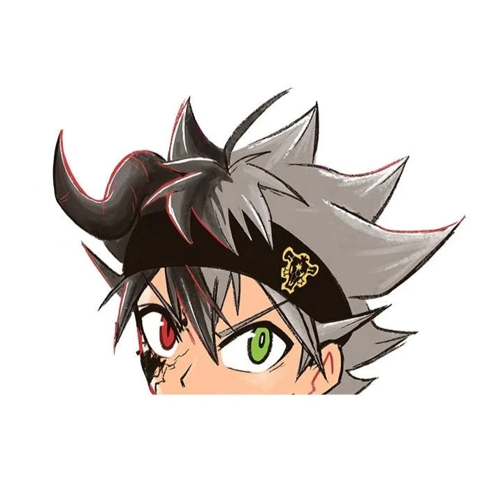 Black Clover 'Asta | Look Up' Vinyl Car Peeker Sticker