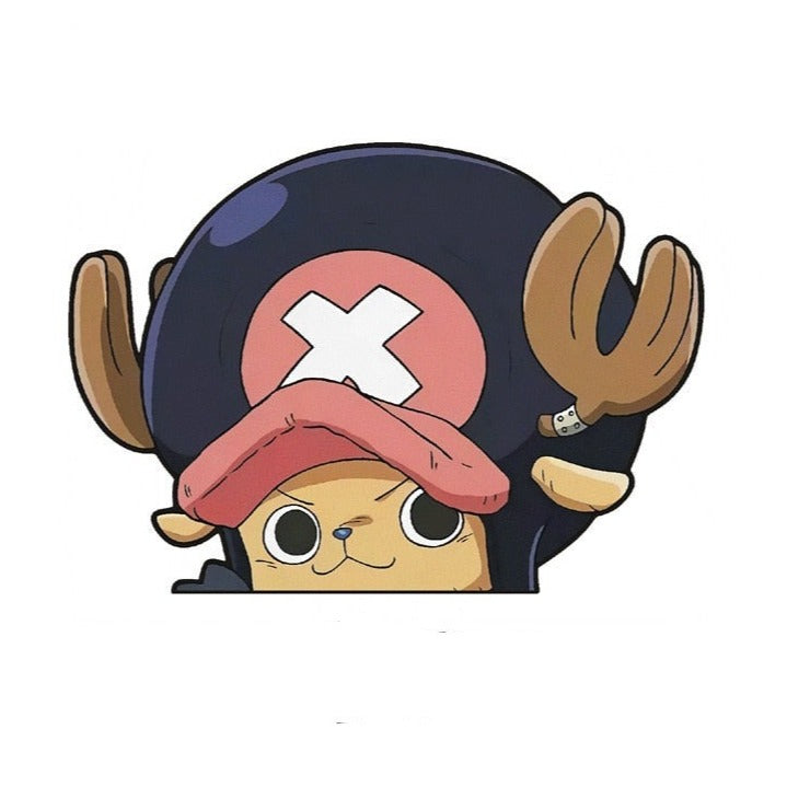One Piece 'Tony Tony | Black Pink Hat' Vinyl Car Peeker Sticker