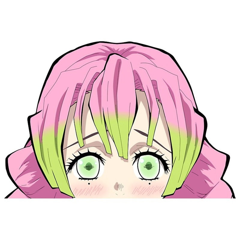 Demon Slayer 'Mitsuri Kanroji | Sad Eyes' Vinyl Car Peeker Sticker