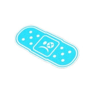 Bandage 'Injured Sad Face' Vinyl Car Sticker
