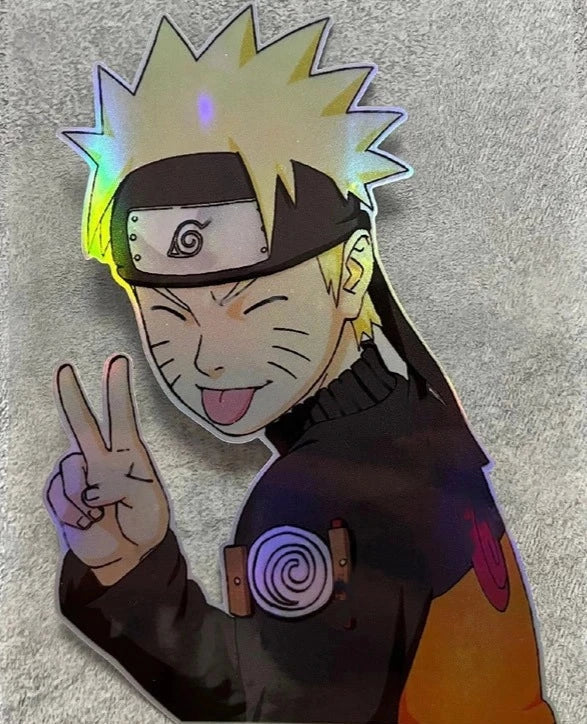 Naruto 'Silly Face | Reflective Laser' Vinyl Car Sticker