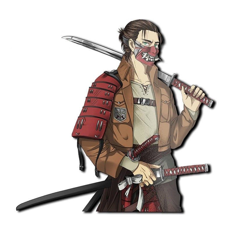 Attack on Titan 'Eren Yeager | Samurai Swords' Vinyl Car Sticker1
