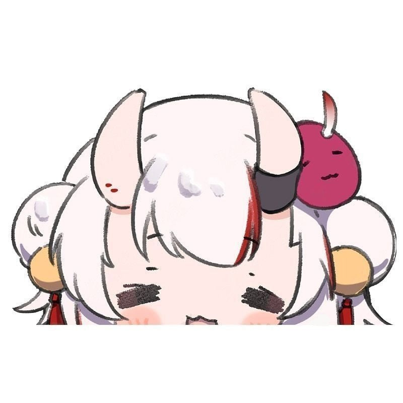 Virtual YouTuber 'Young Nakiri Ayame | Sleepy' Vinyl Car Peeker Sticker