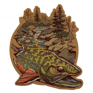 Cool Art 'Brook Trout | Lakes | Forest' Vinyl Car Sticker