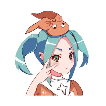 Monogatari Series 'Yotsugi | Peace Sign' Vinyl Car Peeker Sticker