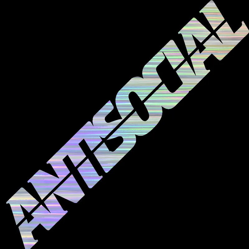 Cool 'Antisocial | Lined Font' Vinyl Car Sticker