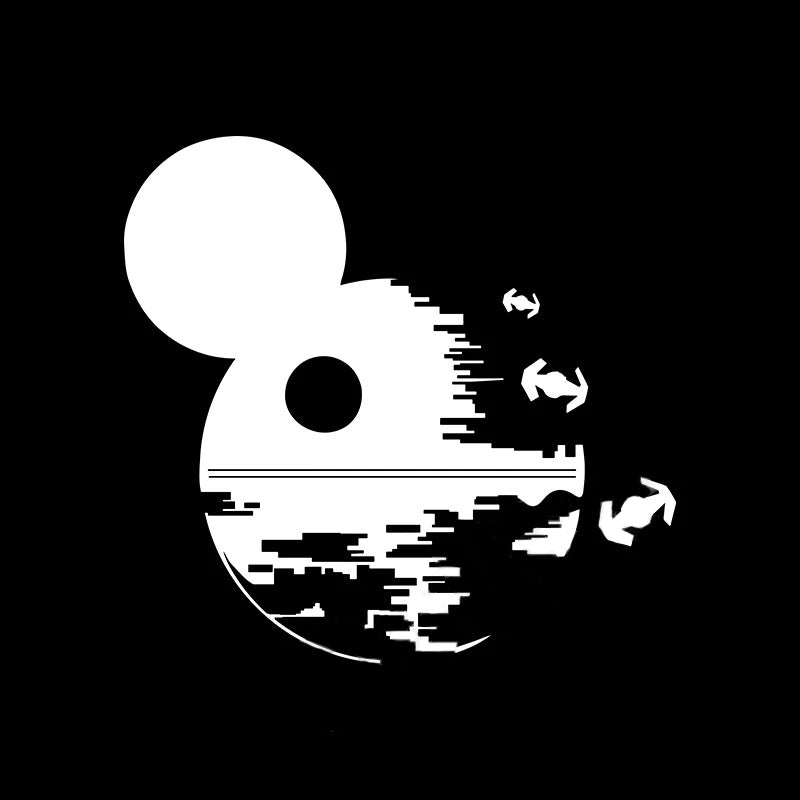Star Wars 'Mickey Death Star and Tie Fighters' Vinyl Car Sticker