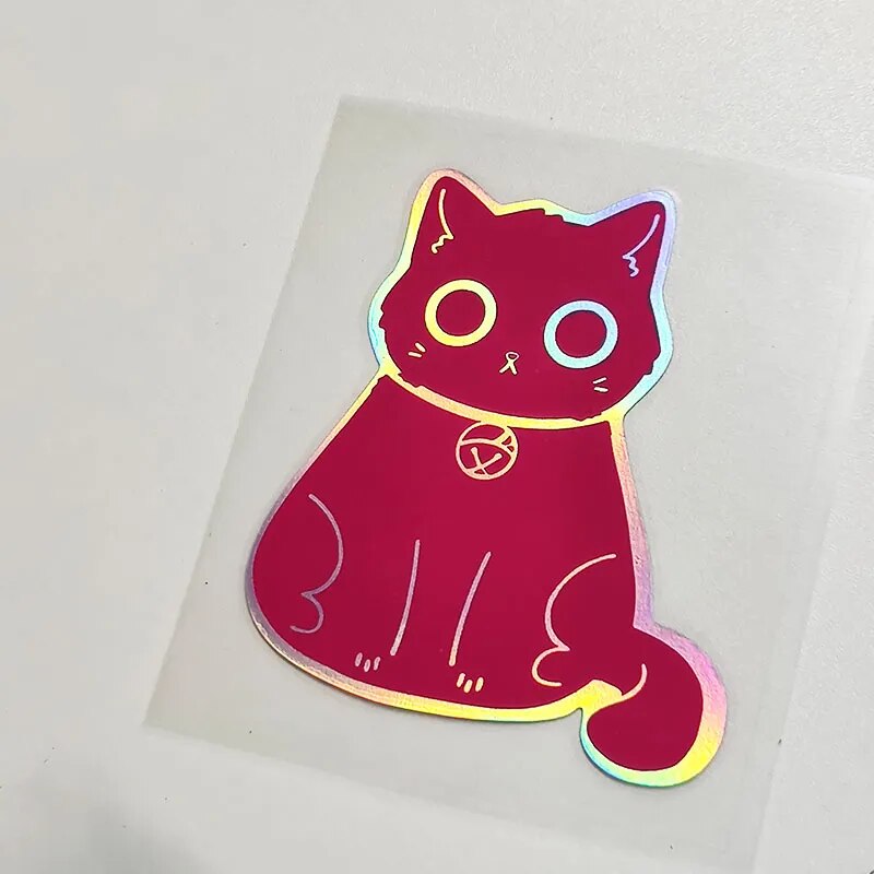 Cute 'Holographic Cat' Vinyl Car Sticker
