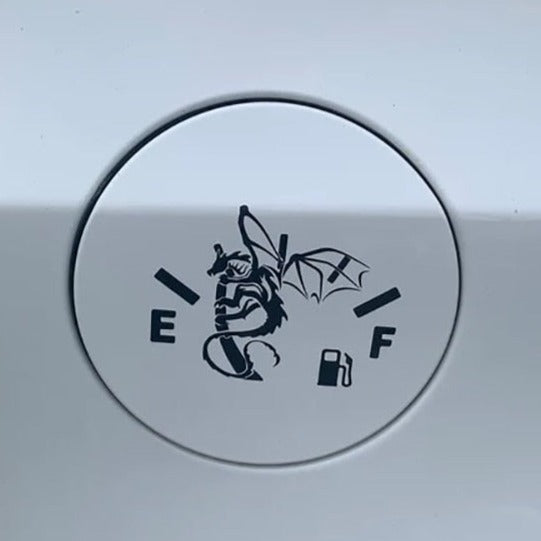 Fuel Tank 'E | F | Dragon Pulling Gas' Vinyl Car Sticker