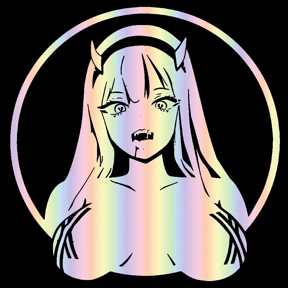 Darling In The Franxx 'Zero Two | Dripping Blood' Vinyl Car Sticker