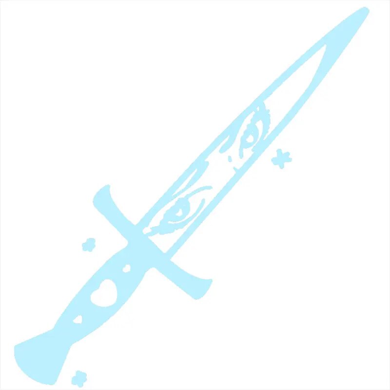 Anime Knife 'Kawaii | Eye' Vinyl Car Sticker