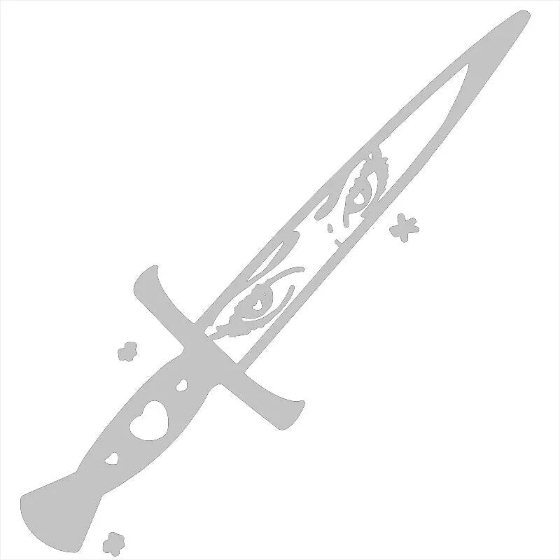 Anime Knife 'Kawaii | Eye' Vinyl Car Sticker